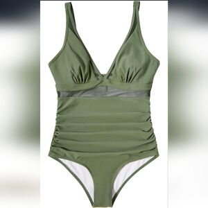 SUUKSESS Women Mesh Tummy Control Swimsuit Size:XL